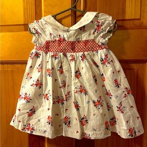 Janie & Jack 6-12 mo red white and blue dress